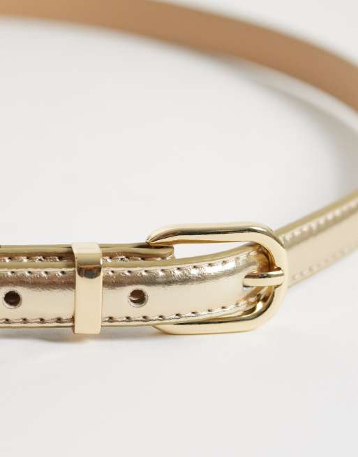 Mango - Cintura sottile color oro, 2 di 3