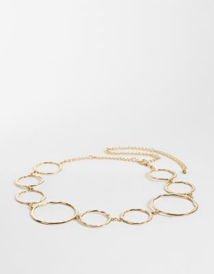 Mango Circle Chain Belt In Gold