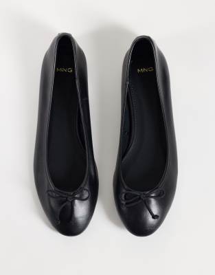 Mango Classic Ballet Flat In Black