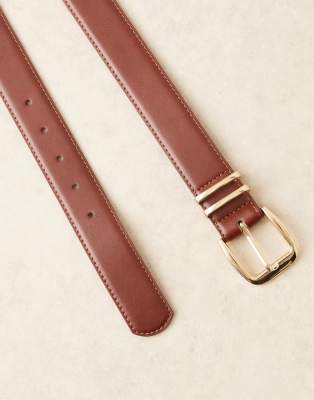 Mango Classic Belt In Brown