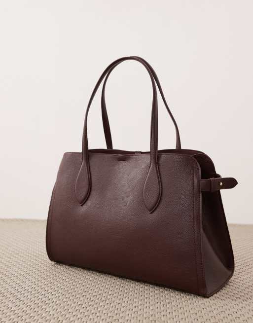 Mango classic city bag in cherry red