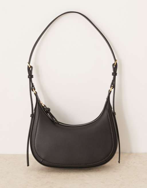 Mango classic cross body bag in black