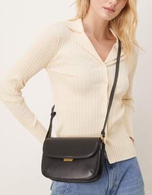 Mango Classic Cross-body Bag In Black