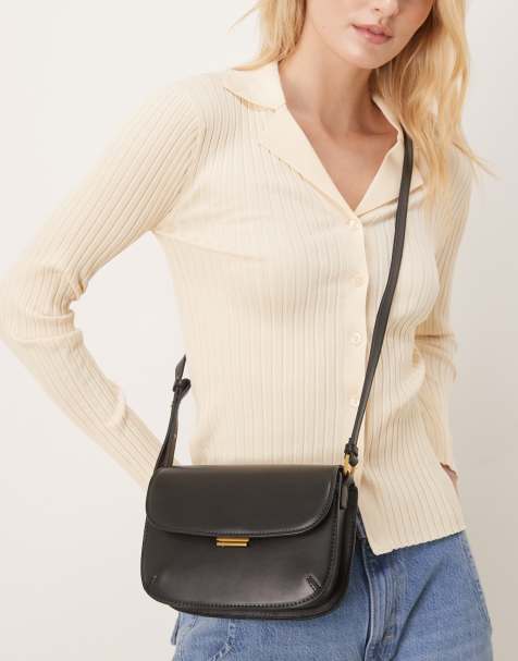Mango classic cross body bag in black - view 1
