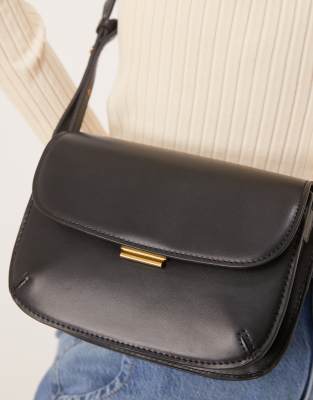 Mango Classic Cross-body Bag In Black