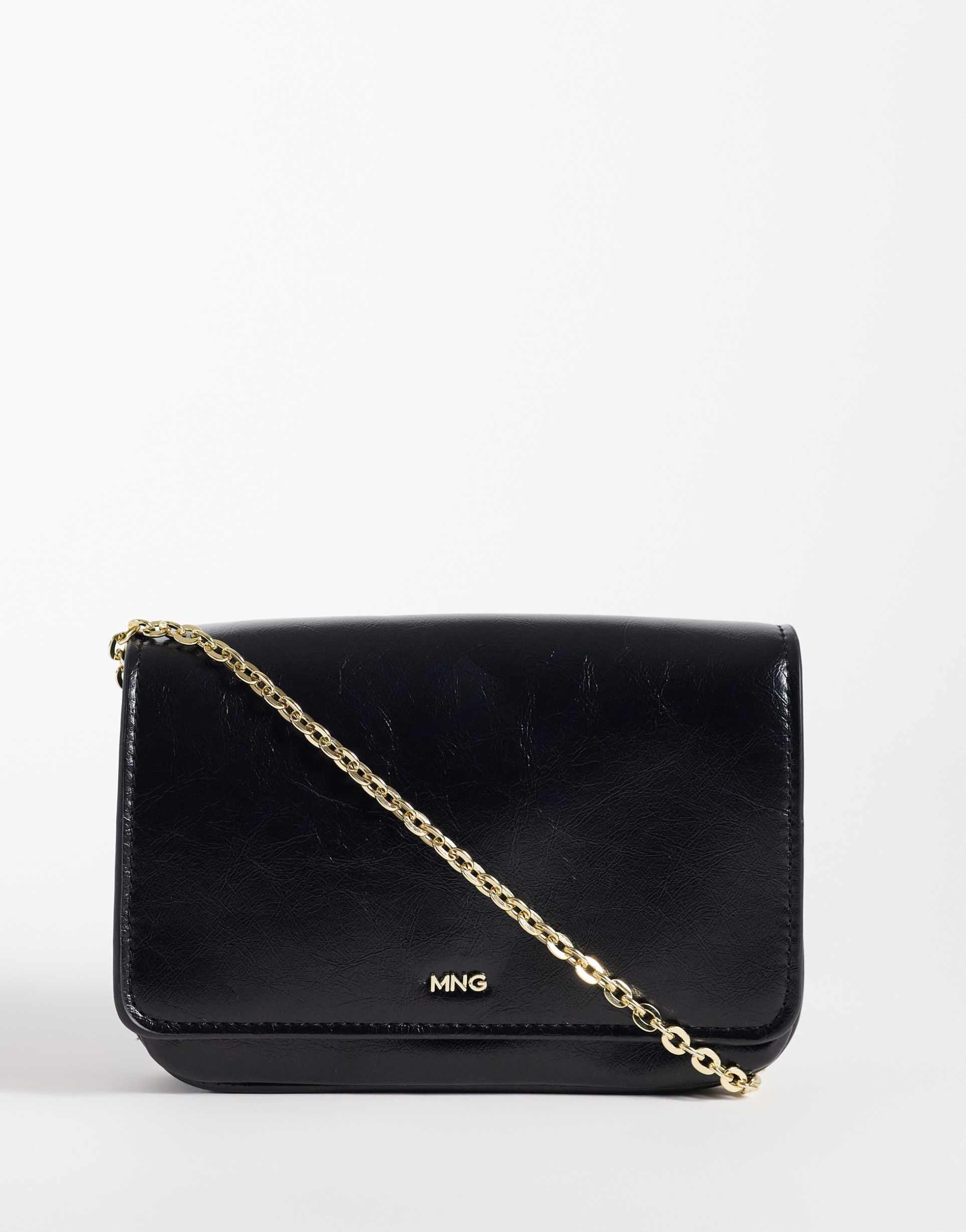 mango classic cross-body bag in black