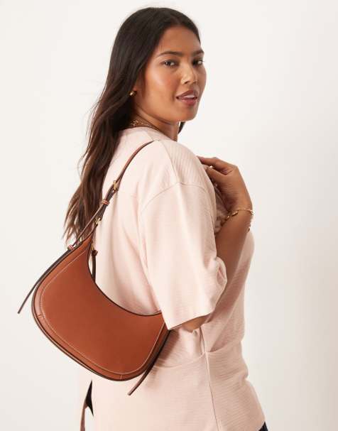 Mango classic cross body bag in brown - view 1