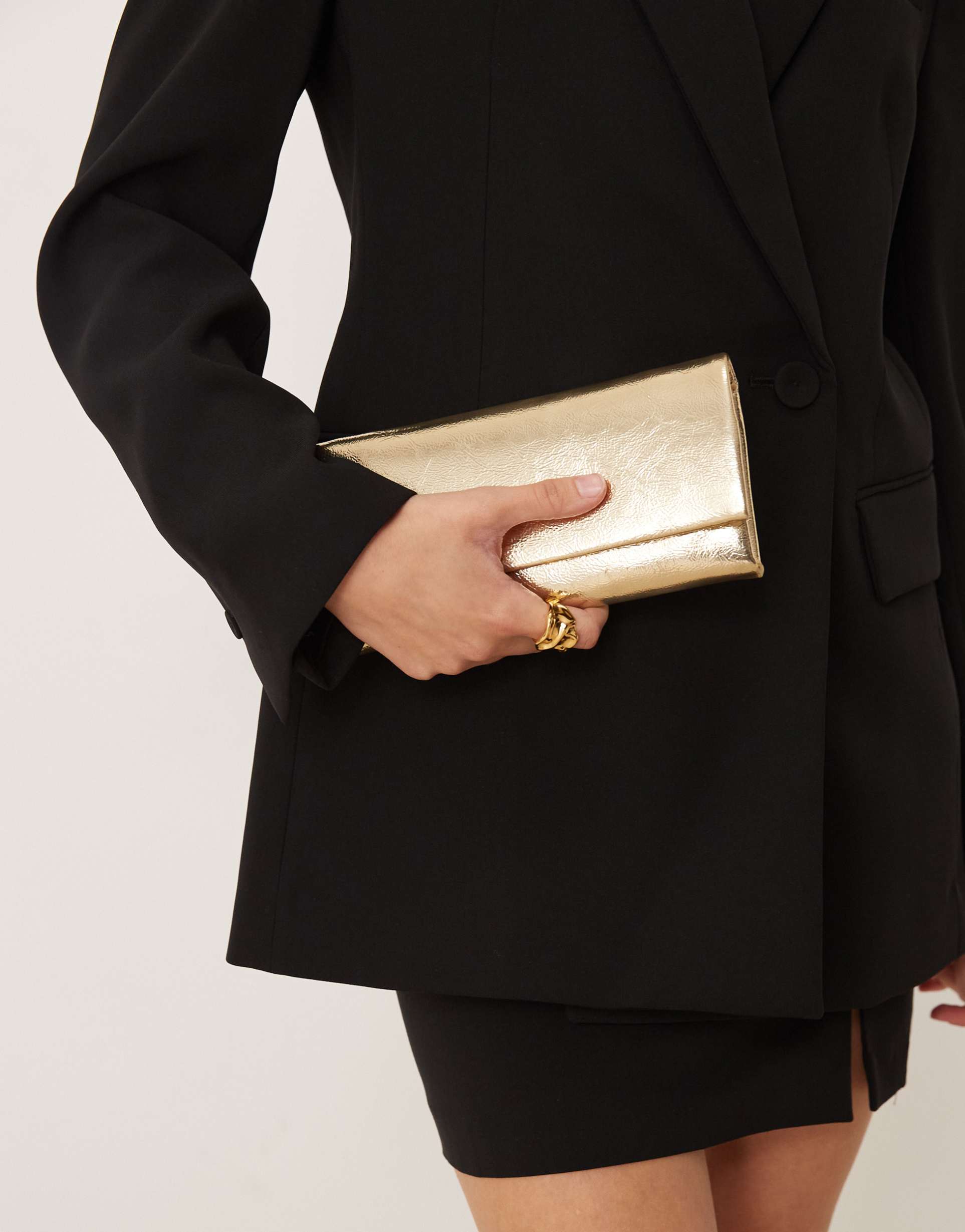 mango classic cross body bag in gold