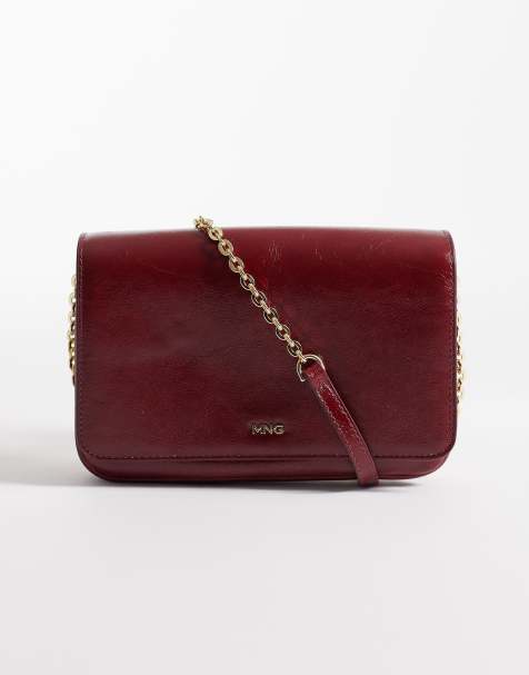 Mango classic cross body bag in red - view 1