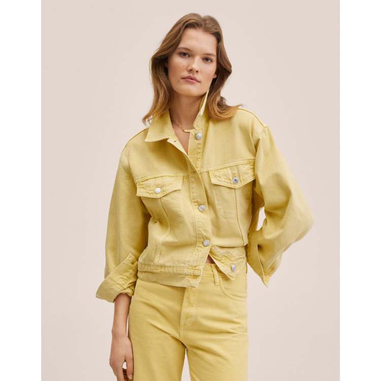 Zara yellow best sale jean jacket