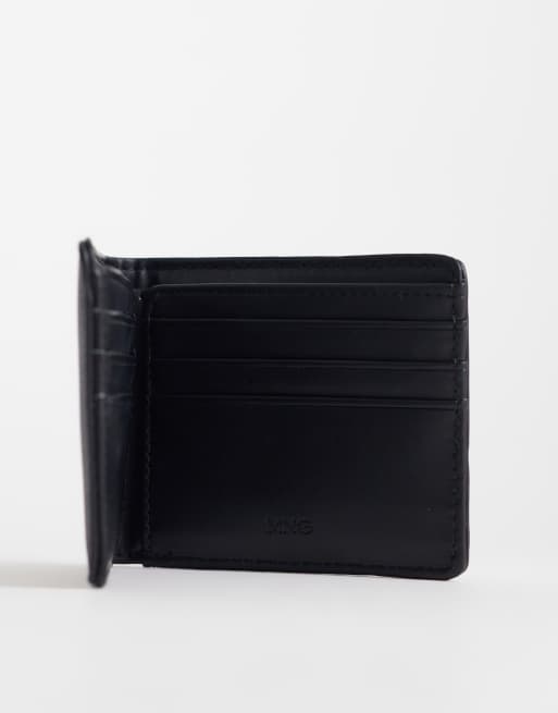 Mango classic faux leather wallet in black, 3 of 3