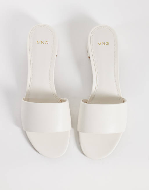 Mango – Classic – Gräddvita klacksandaler, 2 av 4
