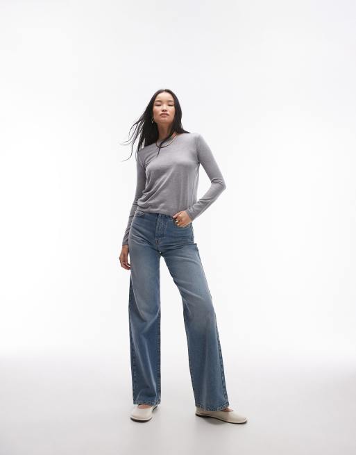 Mango classic knitted sweater in gray, 3 of 4