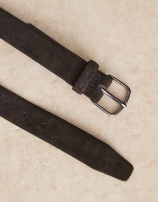 Mango Classic Leather Belt In Brown