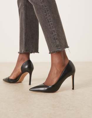 Mango Classic Pointed Heels In Black