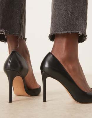Mango Classic Pointed Heels In Black