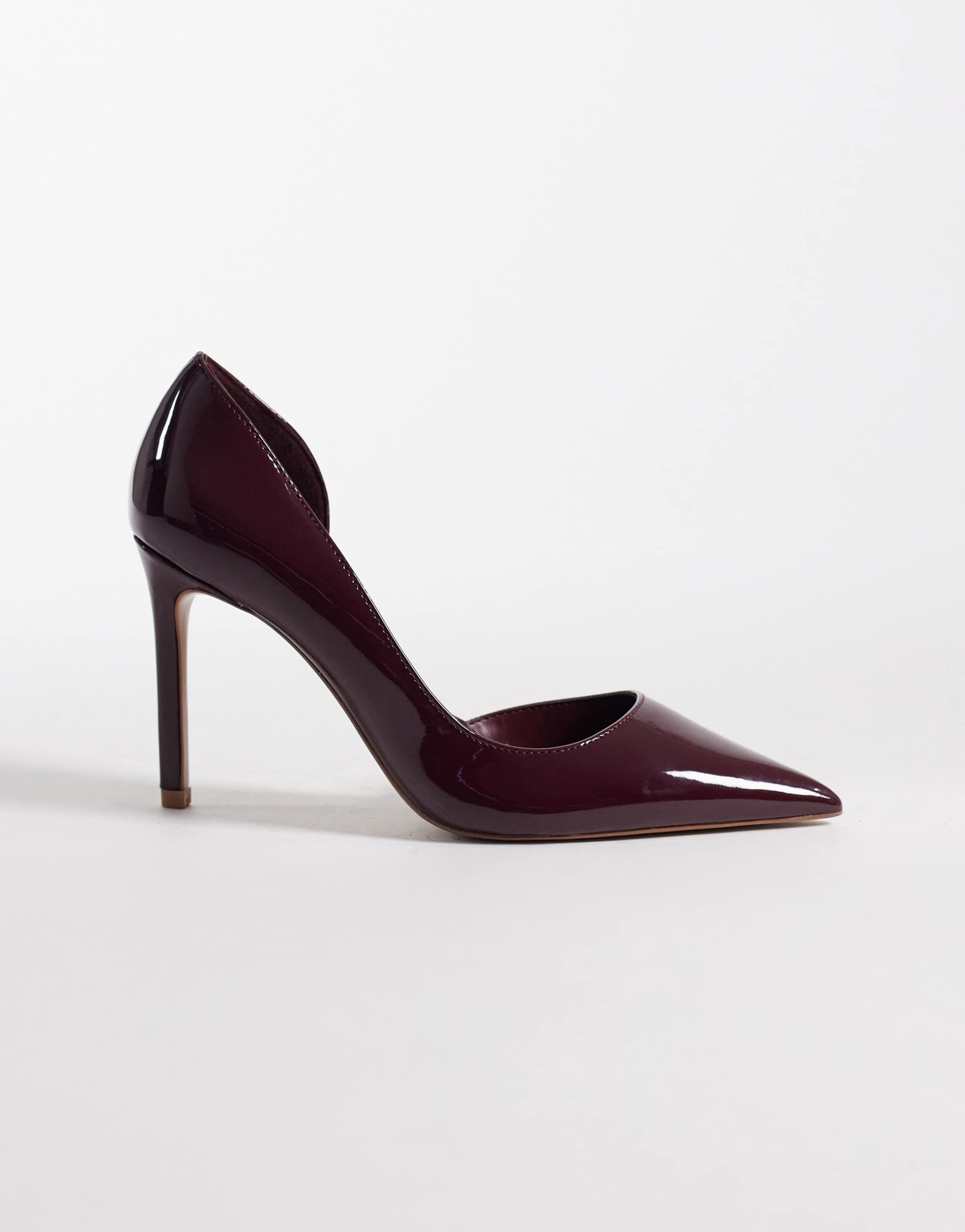 mango classic pointed heels in cherry red