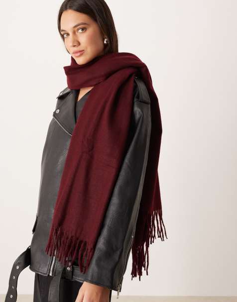 Mango classic scarf in cherry red - view 1