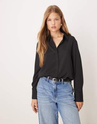 Mango Classic Shirt In Black