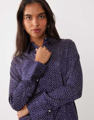 Mango Classic Shirt In Blue