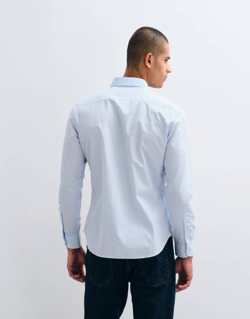 Mango classic shirt in pale blue, 5 of 5
