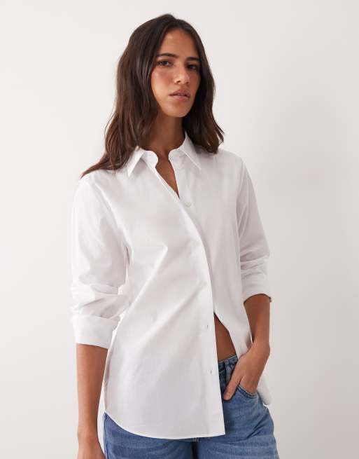 Mango classic shirt in white , 2 of 4