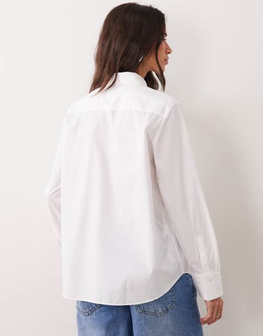 Mango classic shirt in white , 4 of 4
