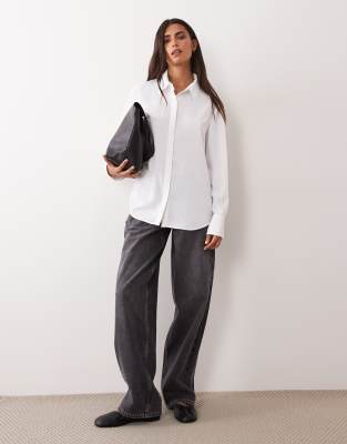 Mango Classic Shirt In White
