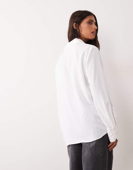 Mango classic shirt in white, 4 of 4