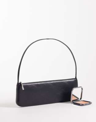 Mango Classic Shoulder Bag In Black