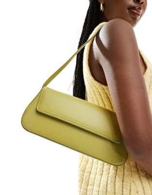 Mango classic shoulder bag in green