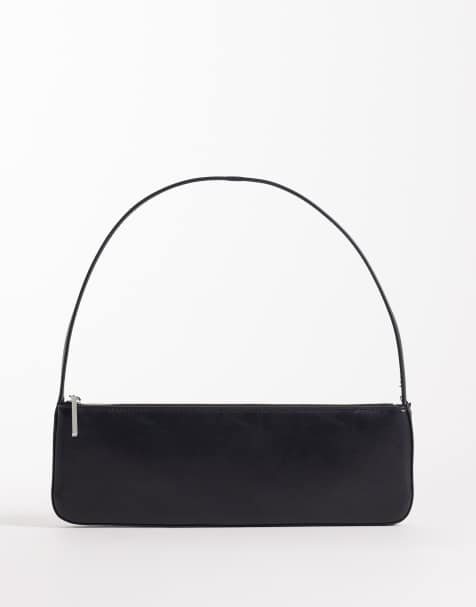 Mango classic shouler bag in black - view 1