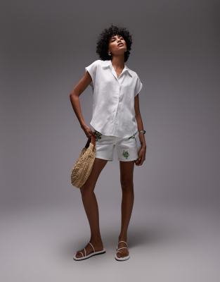 Mango Classic Sleeveless Satin Shirt With Rounded Hem