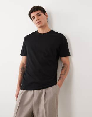 Mango Classic Slim Fit T-shirt In Black