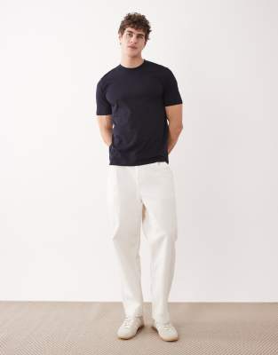 Mango Classic Slim Fit T-shirt In Blue