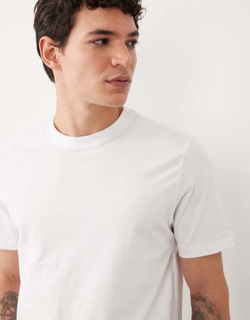 Mango classic slim fit t-shirt in white, 5 of 5
