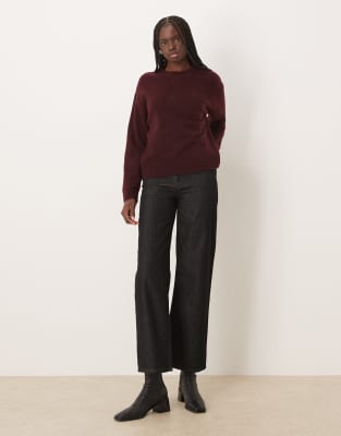 Mango Classic Sweater In Brown