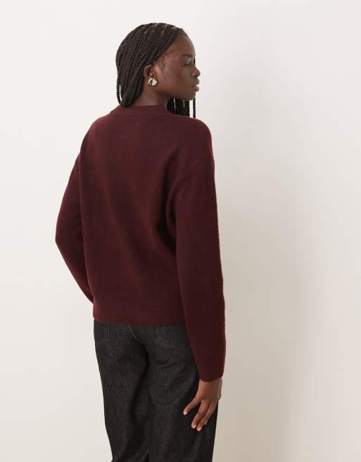 Mango classic sweater in fig, 3 of 4