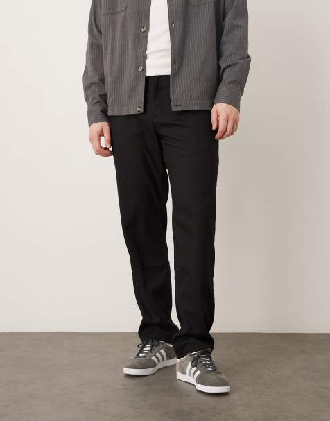 Mango classic tailored trouser in black