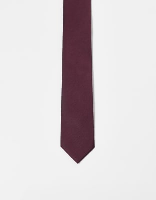 Mango Mango classic tie in deep red