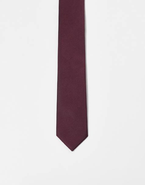 Mango classic tie in deep red - view 1