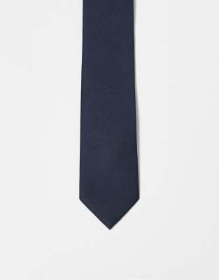 Mango Mango classic tie in navy