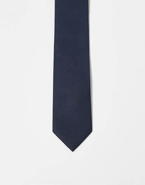 Mango classic tie in navy - view 1