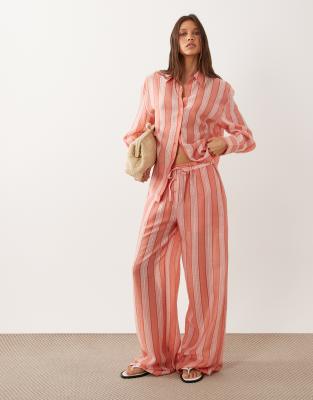Mango Clay Oversized Pants In Pink