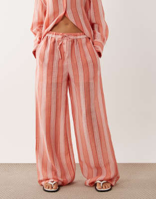 Mango Clay Oversized Pants In Pink