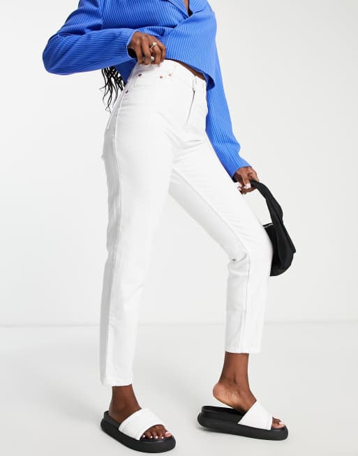 Mango - Clean mom jeans in wit