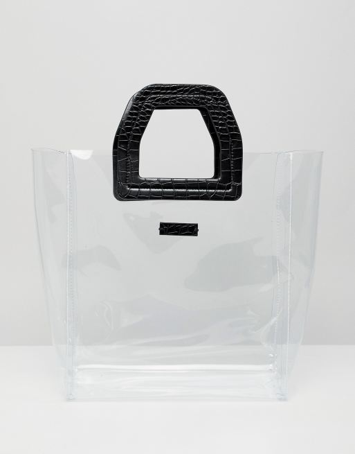 Clear top best sale handle bag