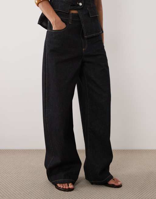 Mango – Clemence – Barrel-Jeans aus 100% Baumwolle in Indigoblau, Kombiteil, 2 von 5