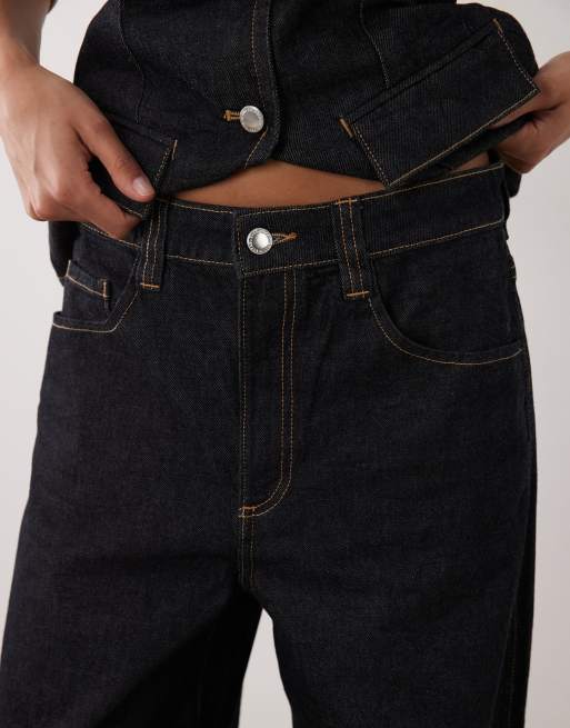 Mango - Clemence - Jeans met wijde ronde pijpen van katoen in indigo, deel van co-ord set, 5 van 5