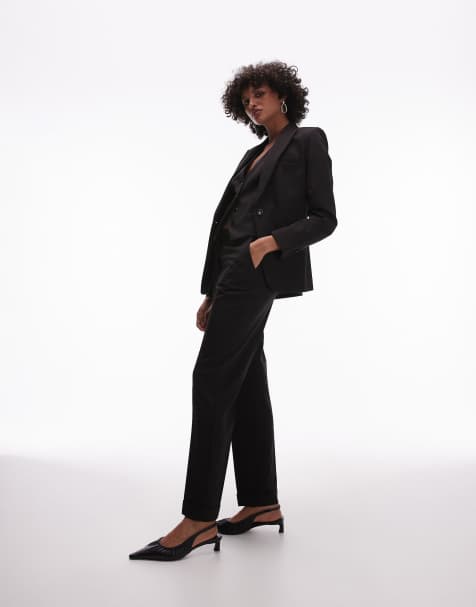 Mango - Co-ord set van pak in zwart - view 1